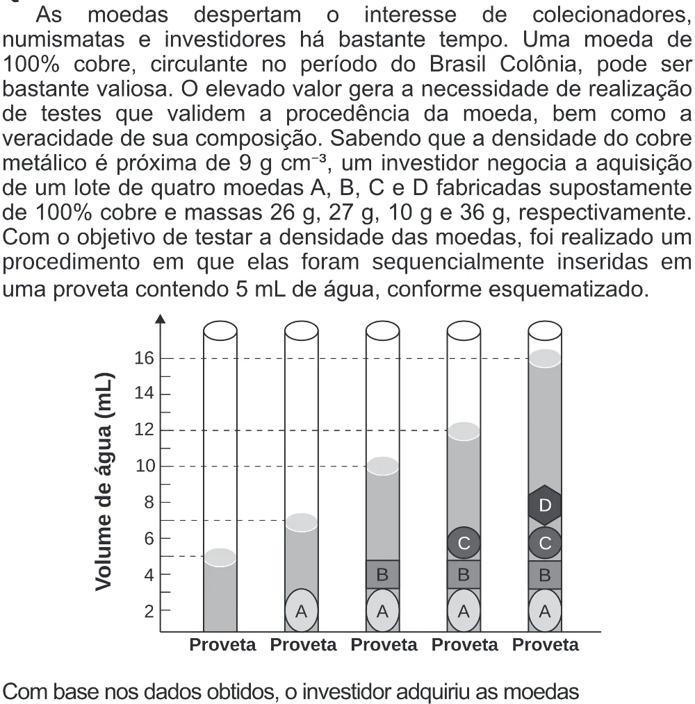 Trecho original com figura, tabela ou fórmula da questão 93 do ENEM 2020 - 2º Dia - Caderno 8 – Rosa (Superampliada) – Aplicação Regular.