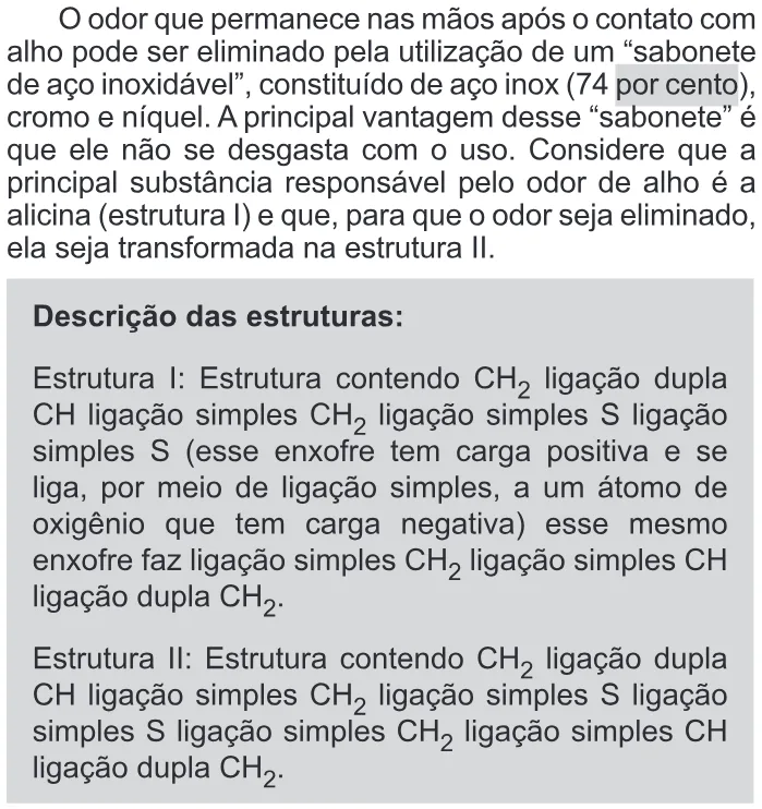 Trecho original com figura, tabela ou fórmula da questão 107 do ENEM 2019 - 2º Dia – Caderno 11 – Laranja (Braile e Ledor) – Aplicação Regular.