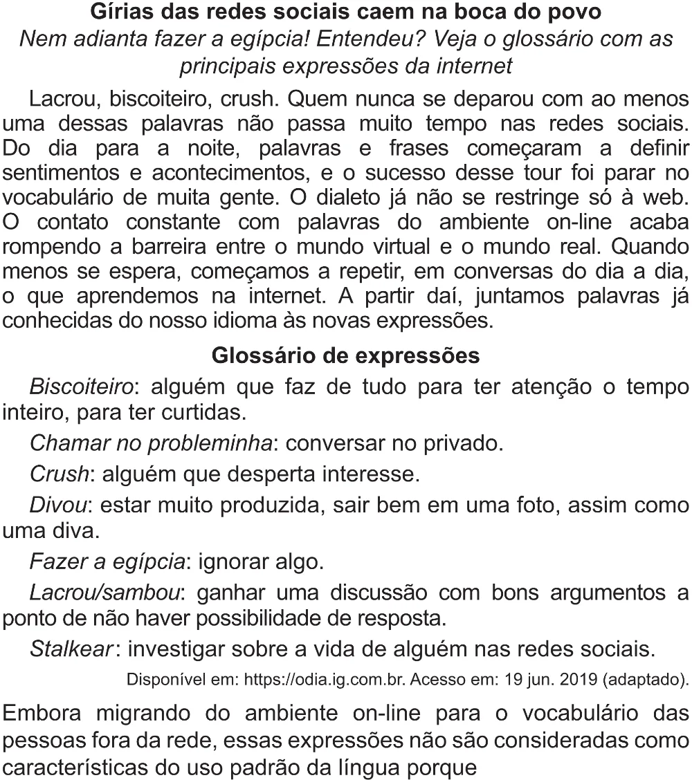 Trecho original com figura, tabela ou fórmula da questão 40 do ENEM 2021 - 1º Dia – Caderno 2 – Amarelo (Superampliada) – Reaplicação/PPL/Segunda Oportunidade.