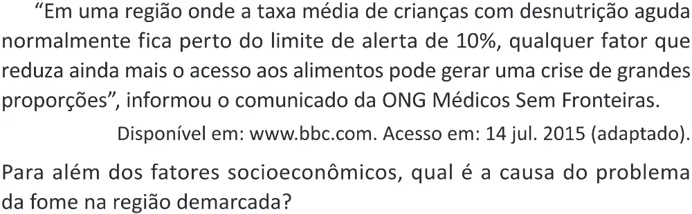 Trecho original com figura, tabela ou fórmula da questão 65 do ENEM 2025 - 1º Dia – Caderno 9 – Laranja (Braile e ledor) – Aplicação Regular - (Superampliada) - Belém, Ananindeua e Marituba.