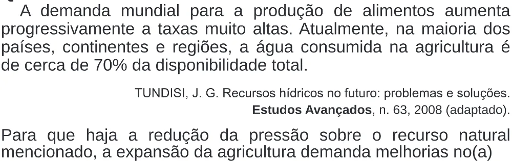 Trecho original com figura, tabela ou fórmula da questão 48 do ENEM 2020 - 1º Dia - Caderno 4 – Rosa (Superampliada) – Aplicação Regular.