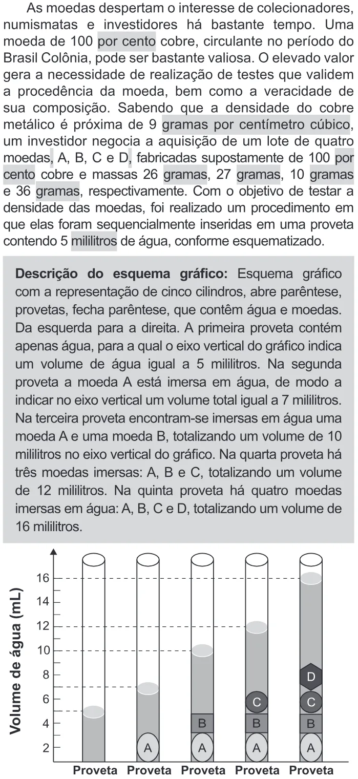 Trecho original com figura, tabela ou fórmula da questão 93 do ENEM 2020 - 2º Dia - Caderno 11 – Laranja (braile e ledor) – Aplicação Regular.