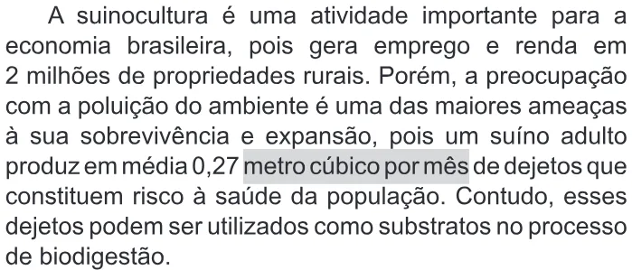 Trecho original com figura, tabela ou fórmula da questão 130 do ENEM 2018 - 2º Dia - Caderno 11 – Laranja (Braile e ledor) – Aplicação regular.