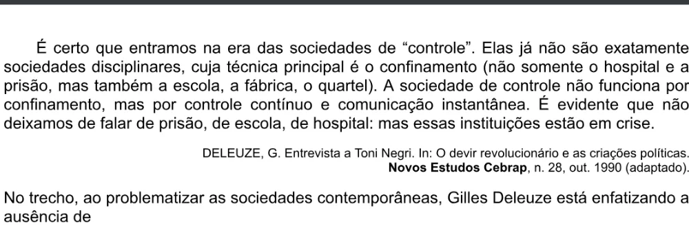 Trecho original com figura, tabela ou fórmula da questão 62 do ENEM 2020 - 1º Dia - Caderno 3 – Branco – Inglês – Aplicação digital.