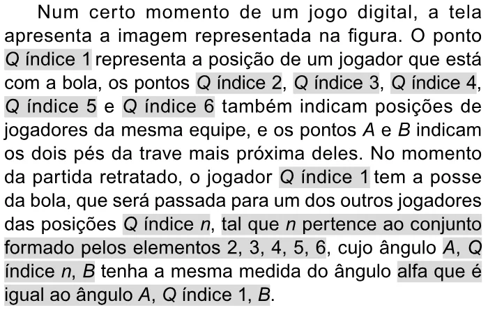 Trecho original com figura, tabela ou fórmula da questão 169 do ENEM 2023 - 2º Dia – Caderno 11 – Laranja (braile e ledor) – Aplicação Regular.