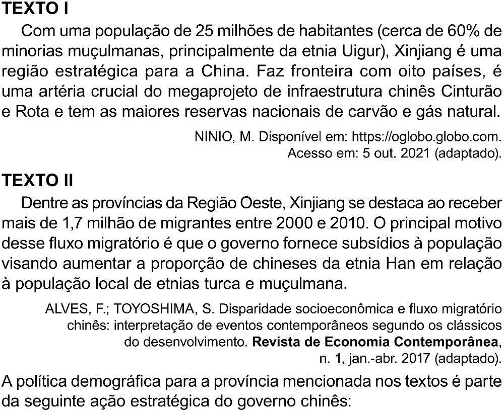 Trecho original com figura, tabela ou fórmula da questão 57 do ENEM 2023 - 1º Dia – Caderno 10 – Verde (Libras) – Aplicação Regular - (Superampliada).