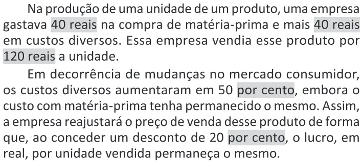 Trecho original com figura, tabela ou fórmula da questão 153 do ENEM 2025 - 2º Dia – Caderno 11 – Laranja (Braile e ledor) – Aplicação Regular - (Ledor) - Belém, Ananindeua e Marituba.