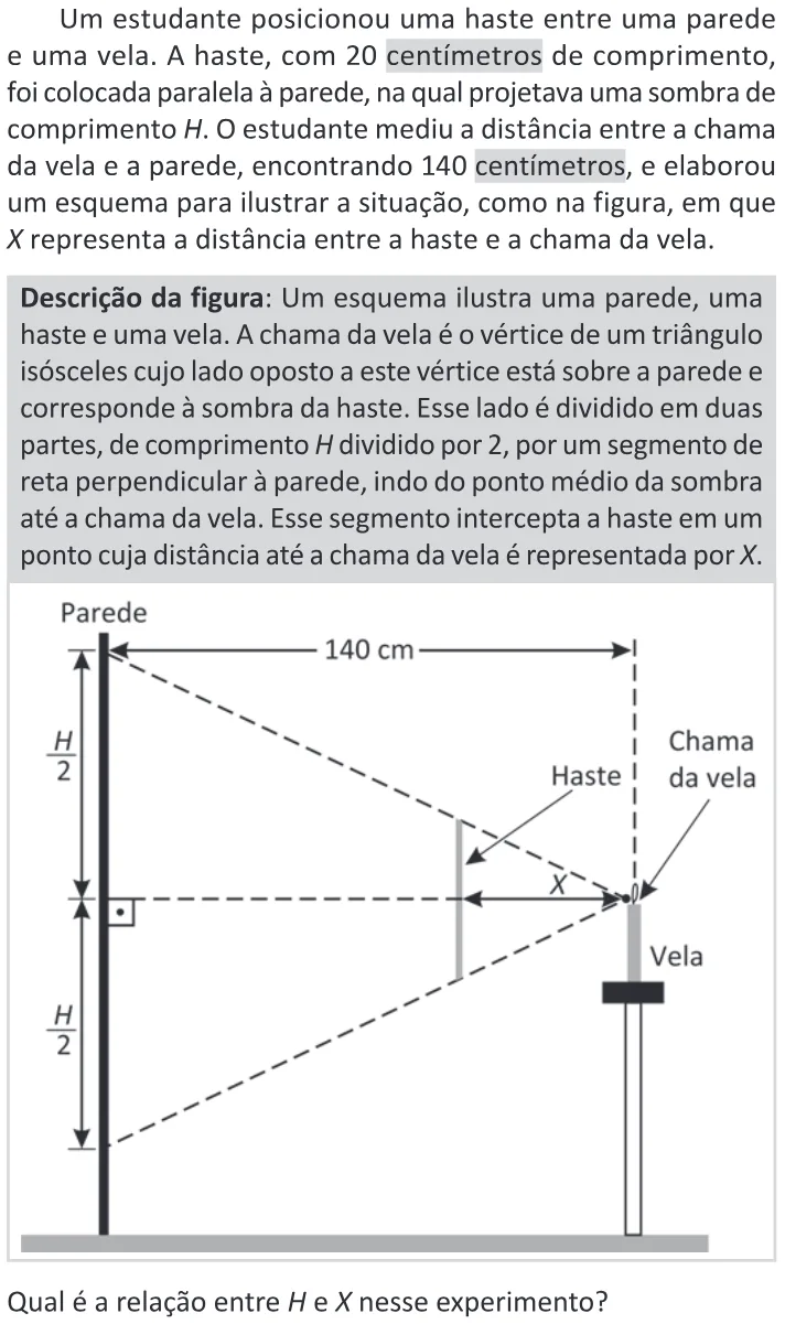 Trecho original com figura, tabela ou fórmula da questão 155 do ENEM 2025 - 2º Dia – Caderno 11 – Laranja (Braile e ledor) – Aplicação Regular - (Ledor) - Belém, Ananindeua e Marituba.