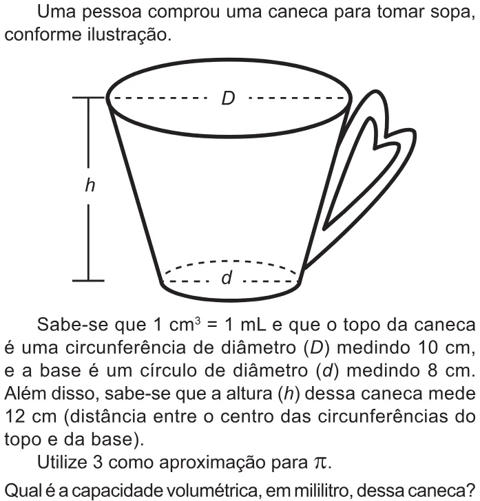 Trecho original com figura, tabela ou fórmula da questão 147 do ENEM 2021 - 2º Dia – Caderno 5 – Amarelo – Aplicação Regular.