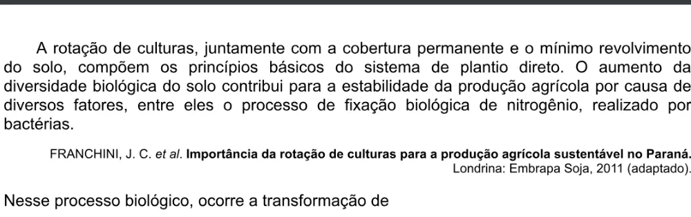 Trecho original com figura, tabela ou fórmula da questão 106 do ENEM 2020 - 2º Dia - Caderno 5 – Amarelo – Aplicação digital.