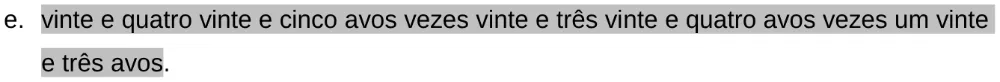 Alternativa E da questão 171 do ENEM 2024 - 2º Dia – Caderno 11 – Laranja (braile e ledor) – Aplicação Regular - Leitor de tela (NVDA).