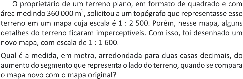 Trecho original com figura, tabela ou fórmula da questão 165 do ENEM 2025 - 2º Dia – Caderno 11 – Laranja (Braile e ledor) – Aplicação Regular - (Superampliada) - Belém, Ananindeua e Marituba.