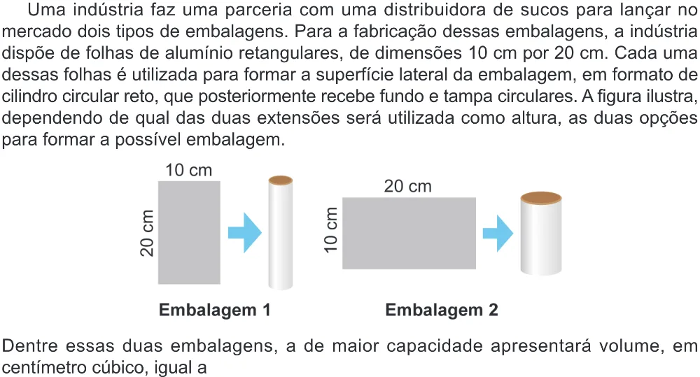 Trecho original com figura, tabela ou fórmula da questão 165 do ENEM 2024 - 2º Dia – Caderno 8 – Verde – Aplicação Regular - (Ampliada).
