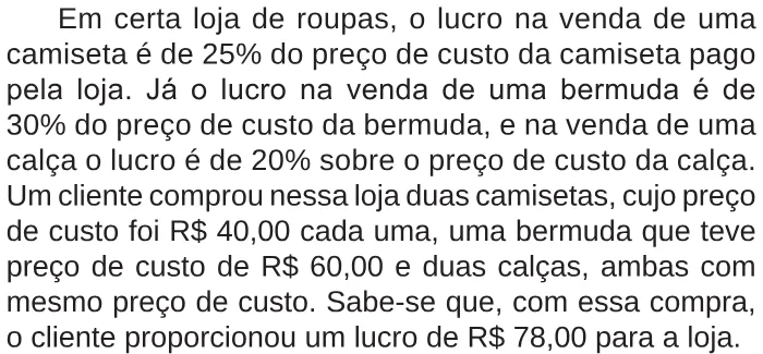 Trecho original com figura, tabela ou fórmula da questão 160 do ENEM 2017 - 2º Dia - Caderno 5 - Amarelo – Reaplicação/PPL.