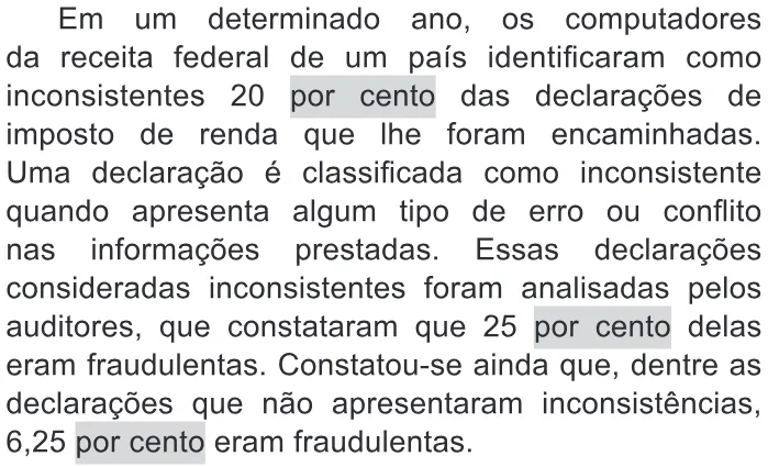 Trecho original com figura, tabela ou fórmula da questão 178 do ENEM 2019 - 2º Dia – Caderno 11 – Laranja (Braile e Ledor) – Aplicação Regular.