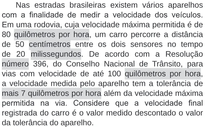 Trecho original com figura, tabela ou fórmula da questão 121 do ENEM 2020 - 2º Dia – Caderno 11 – Laranja (braile e ledor) – Reaplicação/PPL.