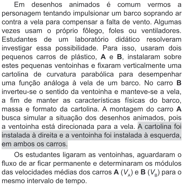 Trecho original com figura, tabela ou fórmula da questão 131 do ENEM 2018 - 2º Dia - Caderno 11 – Laranja (Braile e ledor) – Aplicação regular.