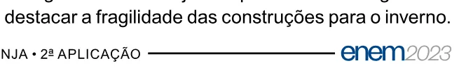 Alternativa E da questão 3 (inglês) do ENEM 2023 - 1º Dia – Caderno 9 – Laranja (braile e ledor) – Reaplicação/PPL.