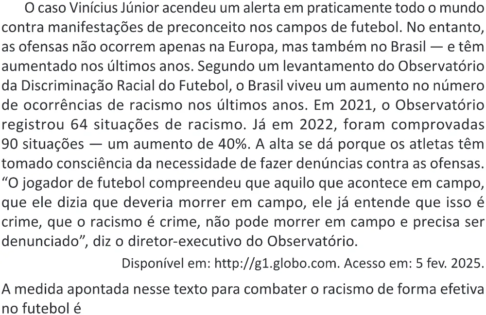 Trecho original com figura, tabela ou fórmula da questão 14 do ENEM 2025 - 1º Dia – Caderno 9 – Laranja (Braile e ledor) – Aplicação Regular - (Superampliada) - Belém, Ananindeua e Marituba.