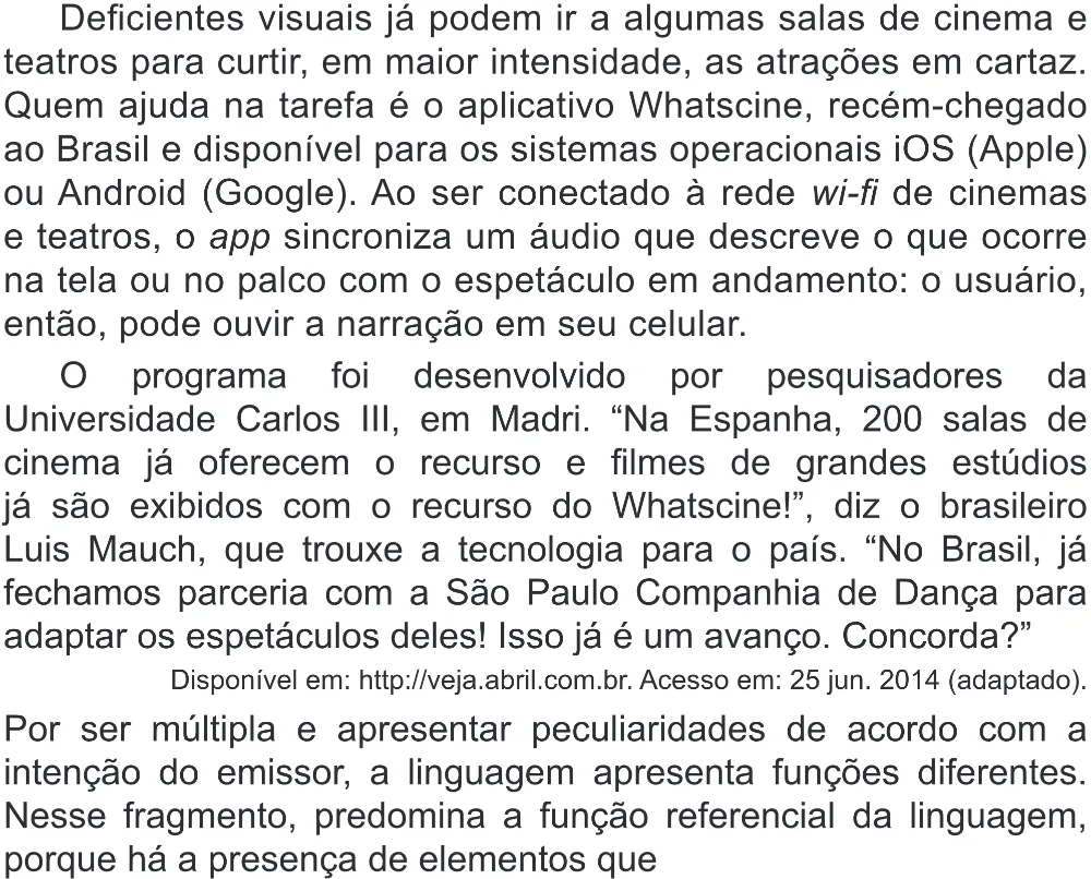 Trecho original com figura, tabela ou fórmula da questão 12 do ENEM 2018 - 1º Dia - Caderno 1 - Azul (Superampliada) – Aplicação regular.