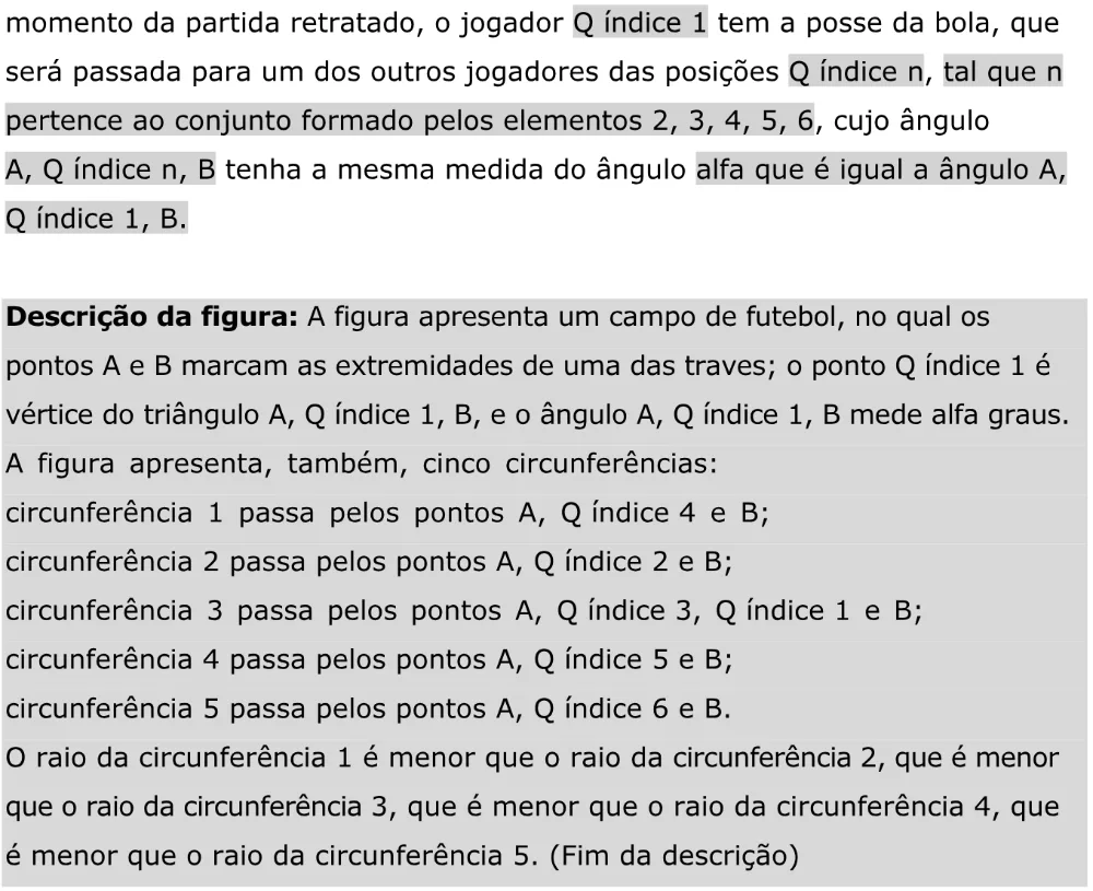 Trecho original com figura, tabela ou fórmula da questão 169 do ENEM 2023 - 2º Dia – Caderno 11 – Laranja (braile e ledor) – Aplicação Regular - Caderno 11 – Laranja – Leitor de tela (NVDA) - Matemática e suas Tecnologias.