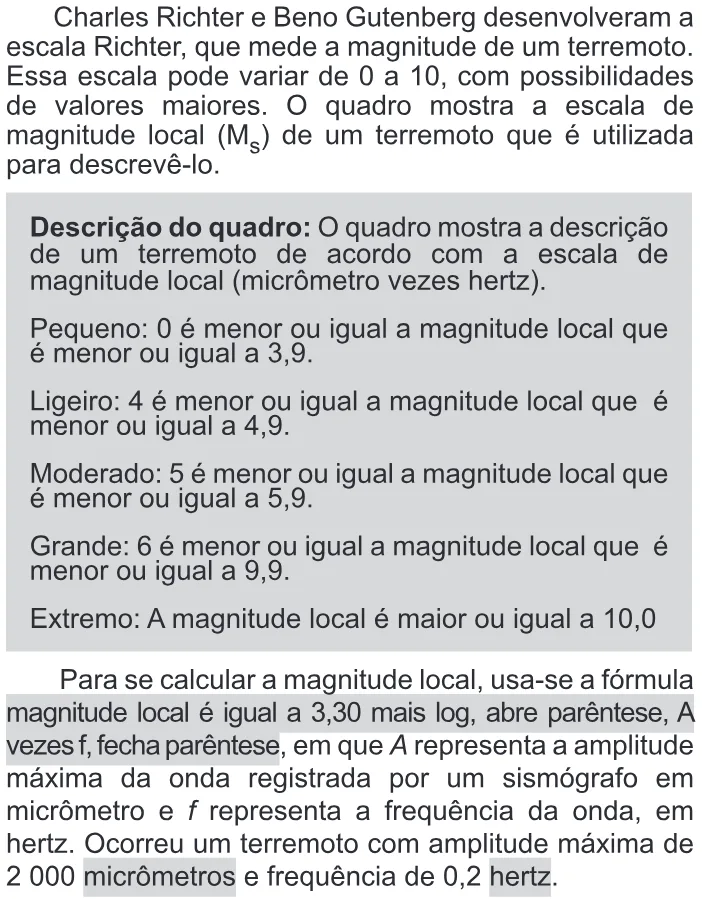 Trecho original com figura, tabela ou fórmula da questão 150 do ENEM 2019 - 2º Dia – Caderno 11 – Laranja (Braile e Ledor) – Aplicação Regular.