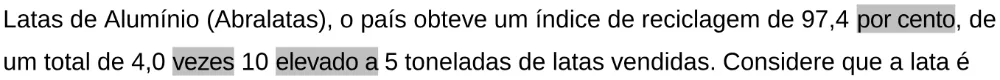 Trecho original com figura, tabela ou fórmula da questão 119 do ENEM 2024 - 2º Dia – Caderno 11 – Laranja (braile e ledor) – Aplicação Regular - Leitor de tela (NVDA).