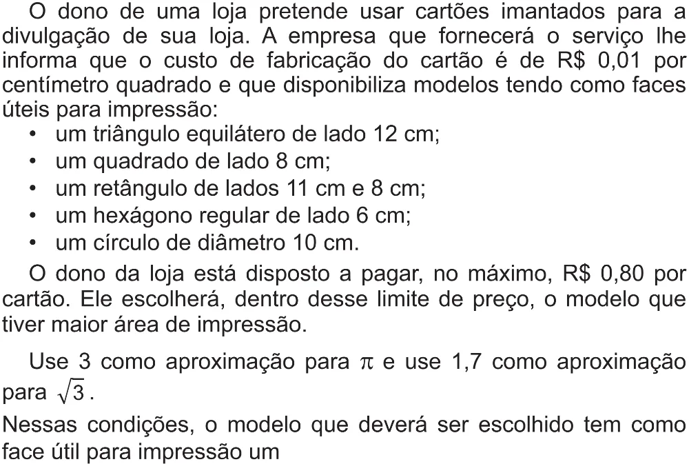 Trecho original com figura, tabela ou fórmula da questão 148 do ENEM 2021 - 2º Dia – Caderno 12 – Verde (Libras – Superampliada) – Aplicação Regular.