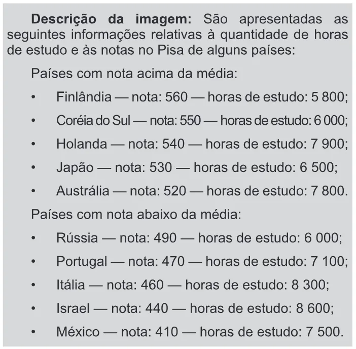 Trecho original com figura, tabela ou fórmula da questão 180 do ENEM 2013 - 2º Dia - Caderno 6 - Cinza – Ledor.