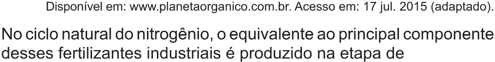 Trecho original com figura, tabela ou fórmula da questão 105 do ENEM 2017 - 2º Dia - Caderno 5 – Amarelo (Superampliada) – Aplicação regular.