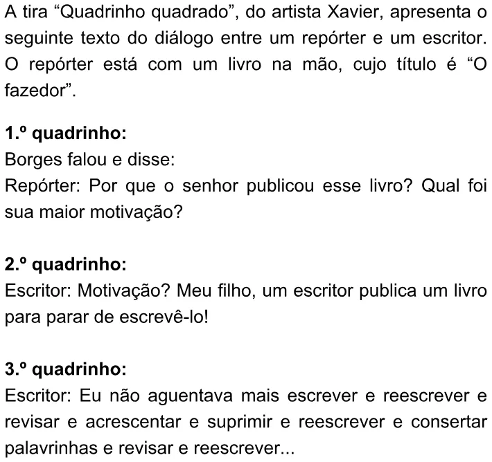 Trecho original com figura, tabela ou fórmula da questão 101 do ENEM 2009 - 2º Dia - Caderno 6 – Cinza - Ledor.