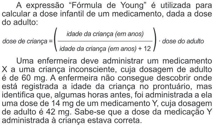 Trecho original com figura, tabela ou fórmula da questão 154 do ENEM 2015 - 2º Dia - Caderno 5 - Amarelo – Aplicação regular.