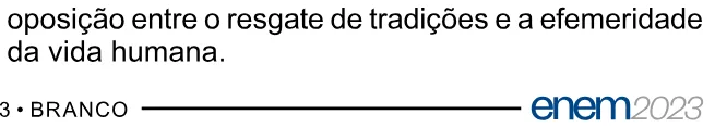 Alternativa E da questão 8 do ENEM 2023 - 1º Dia – Caderno 3 – Branco – Aplicação Regular.