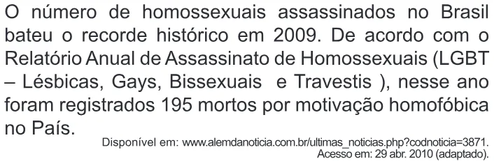 Trecho original com figura, tabela ou fórmula da questão 45 do ENEM 2010 - Dia 1 - Caderno 4 - Rosa – Aplicação regular.