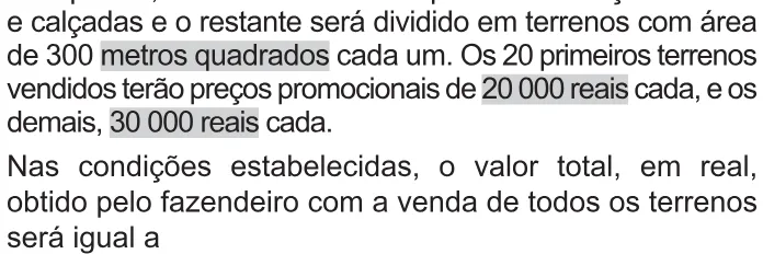 Trecho original com figura, tabela ou fórmula da questão 138 do ENEM 2021 - 2º Dia – Caderno 11 – Laranja (braile e ledor) – Aplicação Regular.
