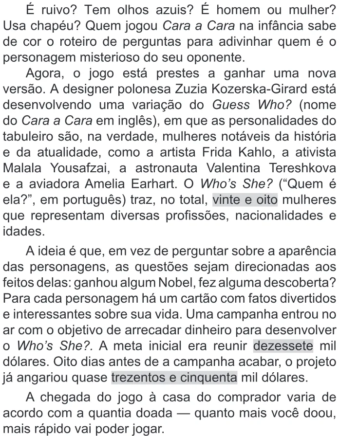Trecho original com figura, tabela ou fórmula da questão 19 do ENEM 2022 - 1º Dia – Caderno 9 – Laranja (Braile e ledor) – Aplicação Regular.