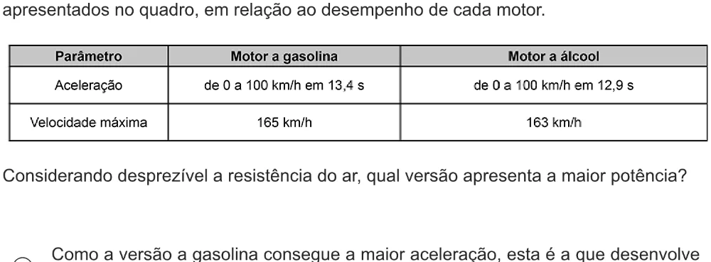 Trecho original com figura, tabela ou fórmula da questão 107 do ENEM 2021 - 2º Dia – Caderno 7 – Azul – Aplicação digital.