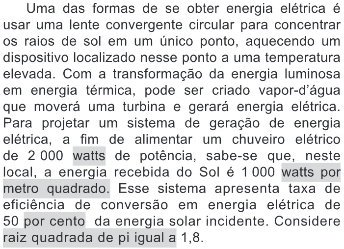 Trecho original com figura, tabela ou fórmula da questão 118 do ENEM 2019 - 2º Dia – Caderno 11 – Laranja – Reaplicação/PPL.