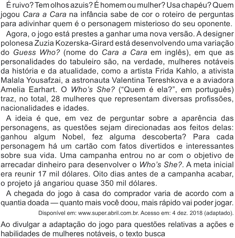 Trecho original com figura, tabela ou fórmula da questão 19 do ENEM 2022 - 1º Dia – Caderno 3 – Branco (Superampliada) – Aplicação Regular.