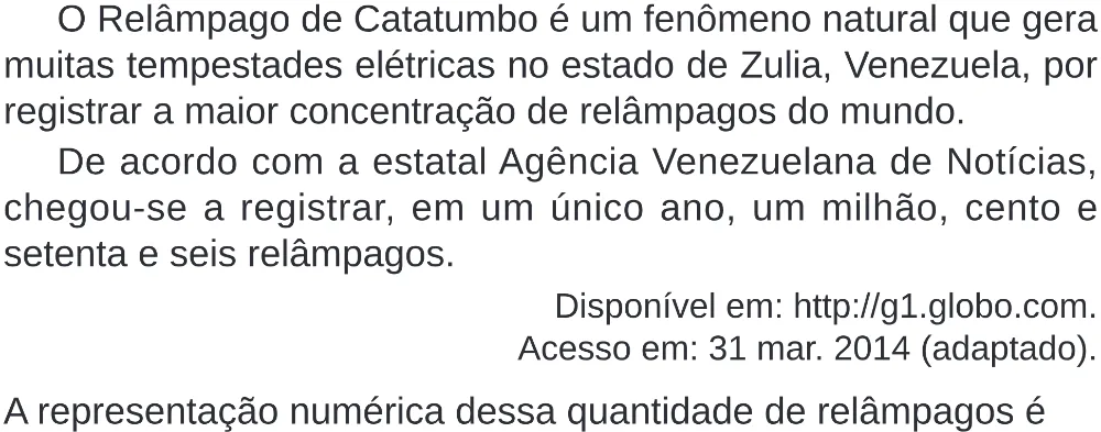 Trecho original com figura, tabela ou fórmula da questão 146 do ENEM 2024 - 2º Dia – Caderno 8 – Verde (Superampliada) – Reaplicação/PPL.