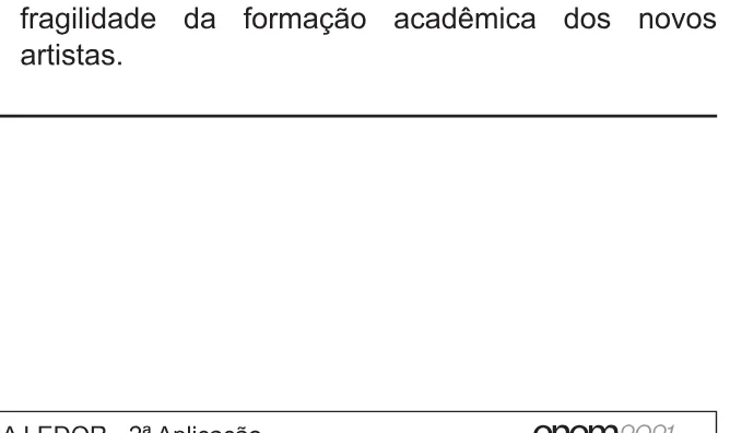 Alternativa E da questão 19 do ENEM 2021 - 1º Dia – Caderno 9 – Laranja (braile e ledor) – Reaplicação/PPL/Segunda Oportunidade.