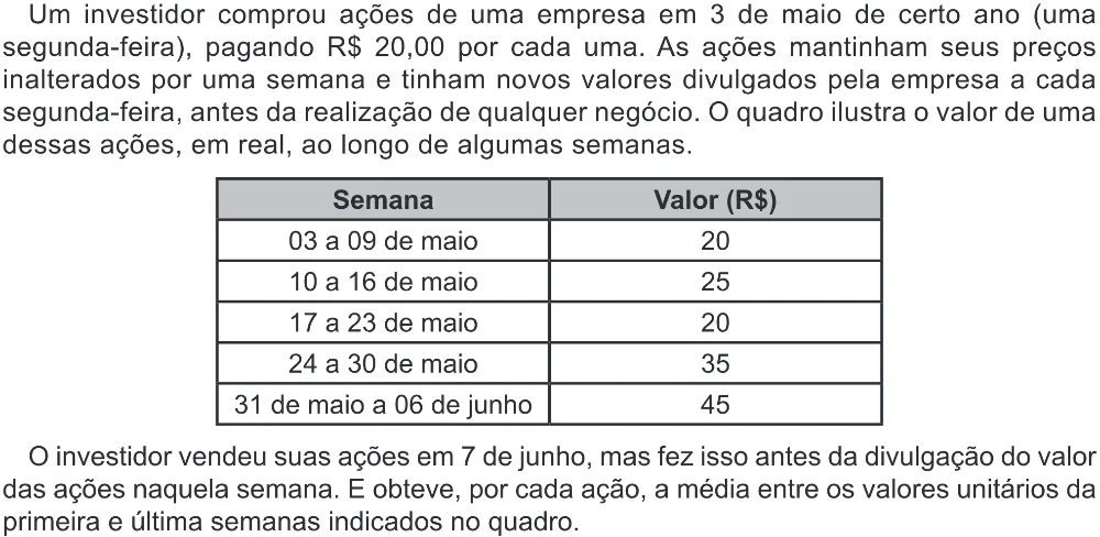 Trecho original com figura, tabela ou fórmula da questão 166 do ENEM 2022 - 2º Dia – Caderno 6 – Cinza (Ampliada) – Reaplicação/PPL.