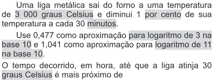 Trecho original com figura, tabela ou fórmula da questão 168 do ENEM 2016 - 2º Dia - Caderno 6 - Cinza – Aplicação regular - Ledor.