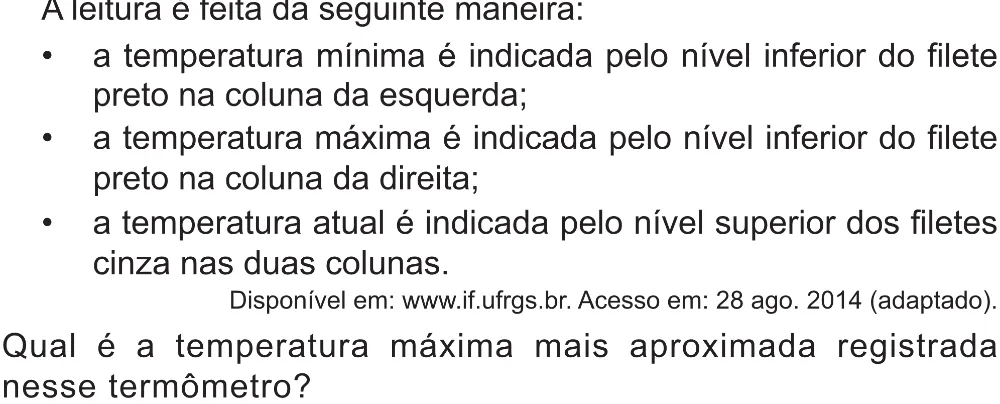 Trecho original com figura, tabela ou fórmula da questão 174 do ENEM 2017 - 2º Dia - Caderno 5 – Amarelo (Superampliada) – Aplicação regular.