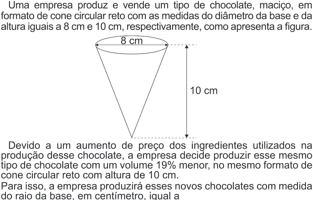 Trecho original com figura, tabela ou fórmula da questão 161 do ENEM 2022 - 2º Dia – Caderno 6 – Cinza (Superampliada) – Aplicação Regular.