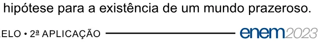 Alternativa E da questão 45 do ENEM 2023 - 1º Dia – Caderno 2 – Amarelo – Reaplicação/PPL.
