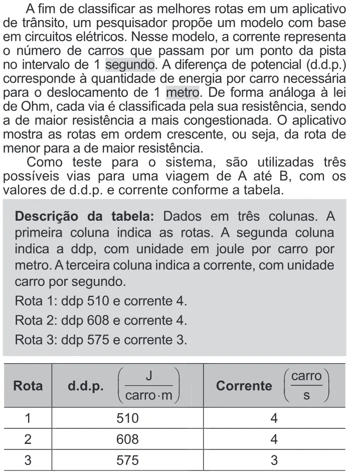 Trecho original com figura, tabela ou fórmula da questão 98 do ENEM 2022 - 2º Dia – Caderno 11 – Laranja (braile e ledor) – Aplicação Regular.