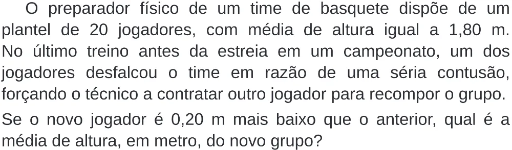Trecho original com figura, tabela ou fórmula da questão 155 do ENEM 2019 - 2º Dia – Caderno 6 – Cinza (Superampliada) – Aplicação Regular.