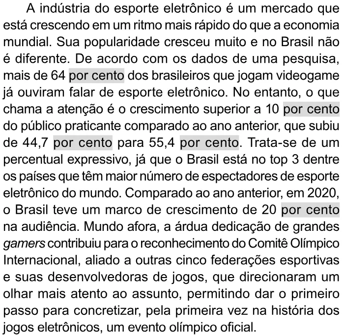 Trecho original com figura, tabela ou fórmula da questão 13 do ENEM 2023 - 1º Dia – Caderno 9 – Laranja (Braile e ledor) – Aplicação Regular.