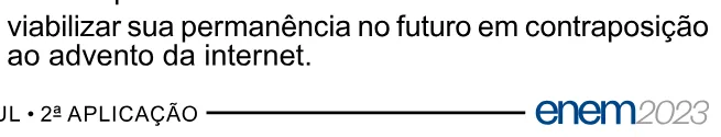 Alternativa E da questão 32 do ENEM 2023 - 1º Dia – Caderno 1 – Azul – Reaplicação/PPL.